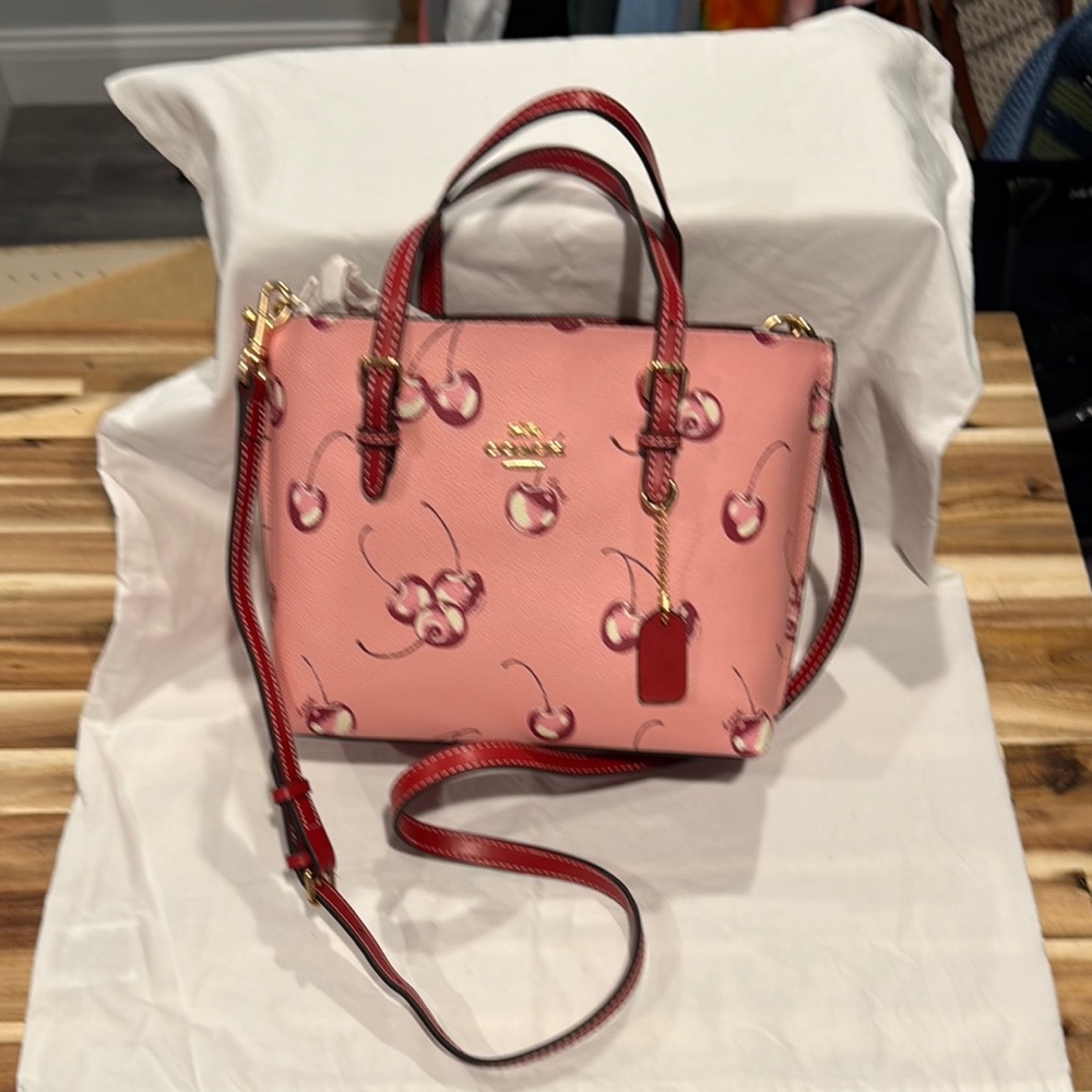 Coach Pink Cherry Pattern Satchel
